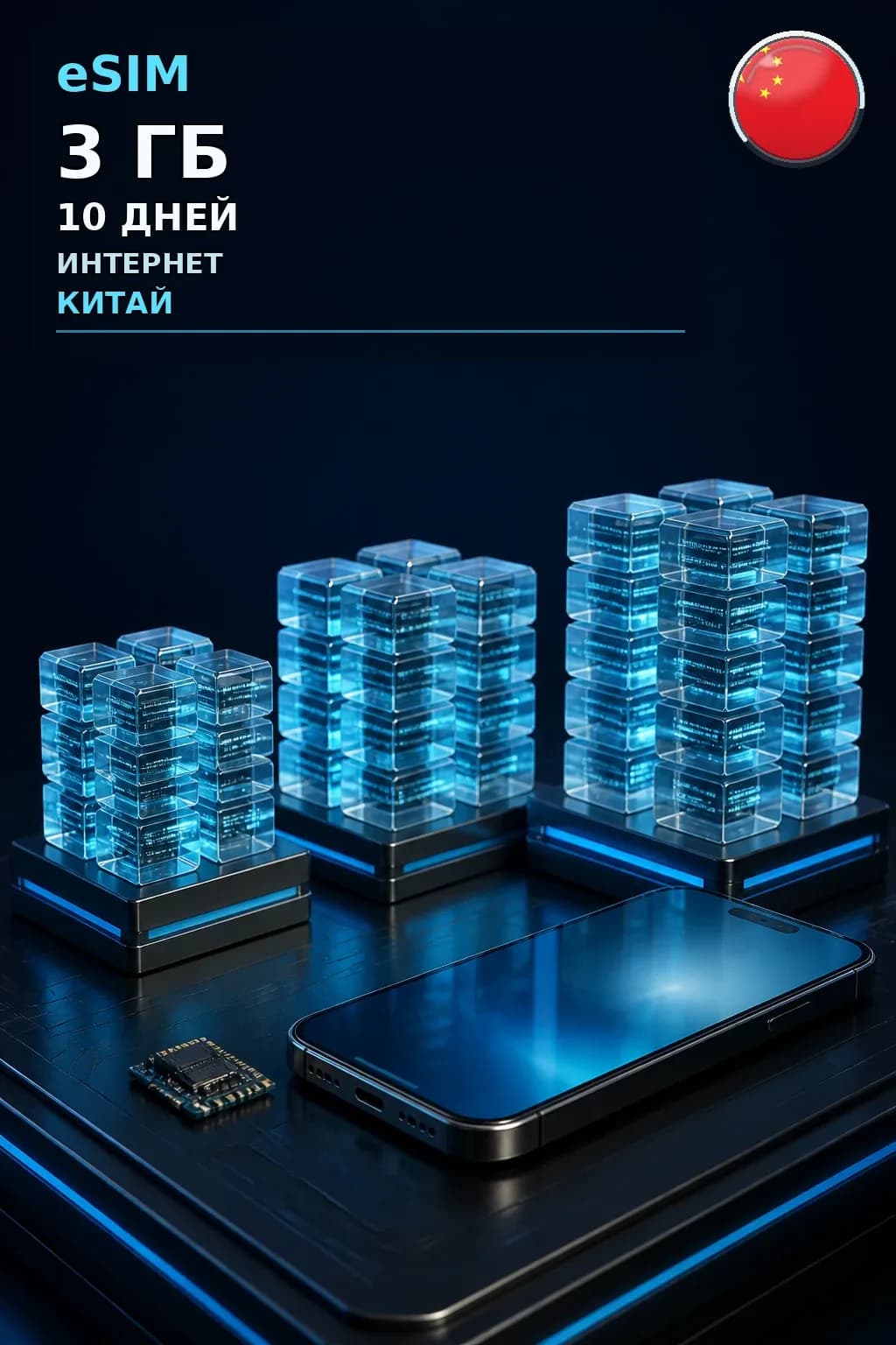 eSIM Китай — 3 ГБ, 10 дней — интернет