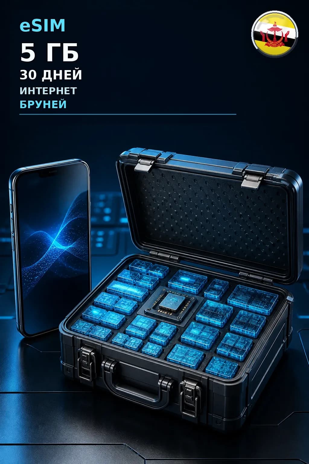 eSIM Бруней — 5 ГБ, 30 дней — интернет