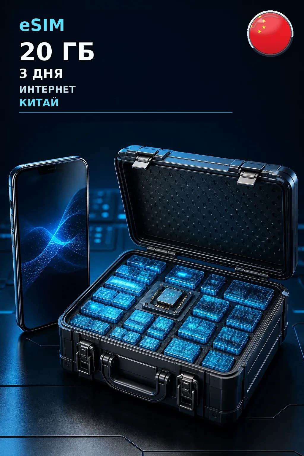 eSIM Китай — 20 ГБ, 3 дня — интернет
