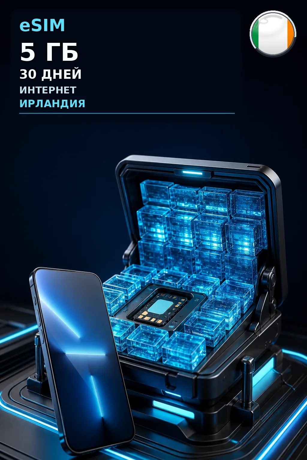eSIM Ирландия — 5 ГБ, 30 дней — интернет