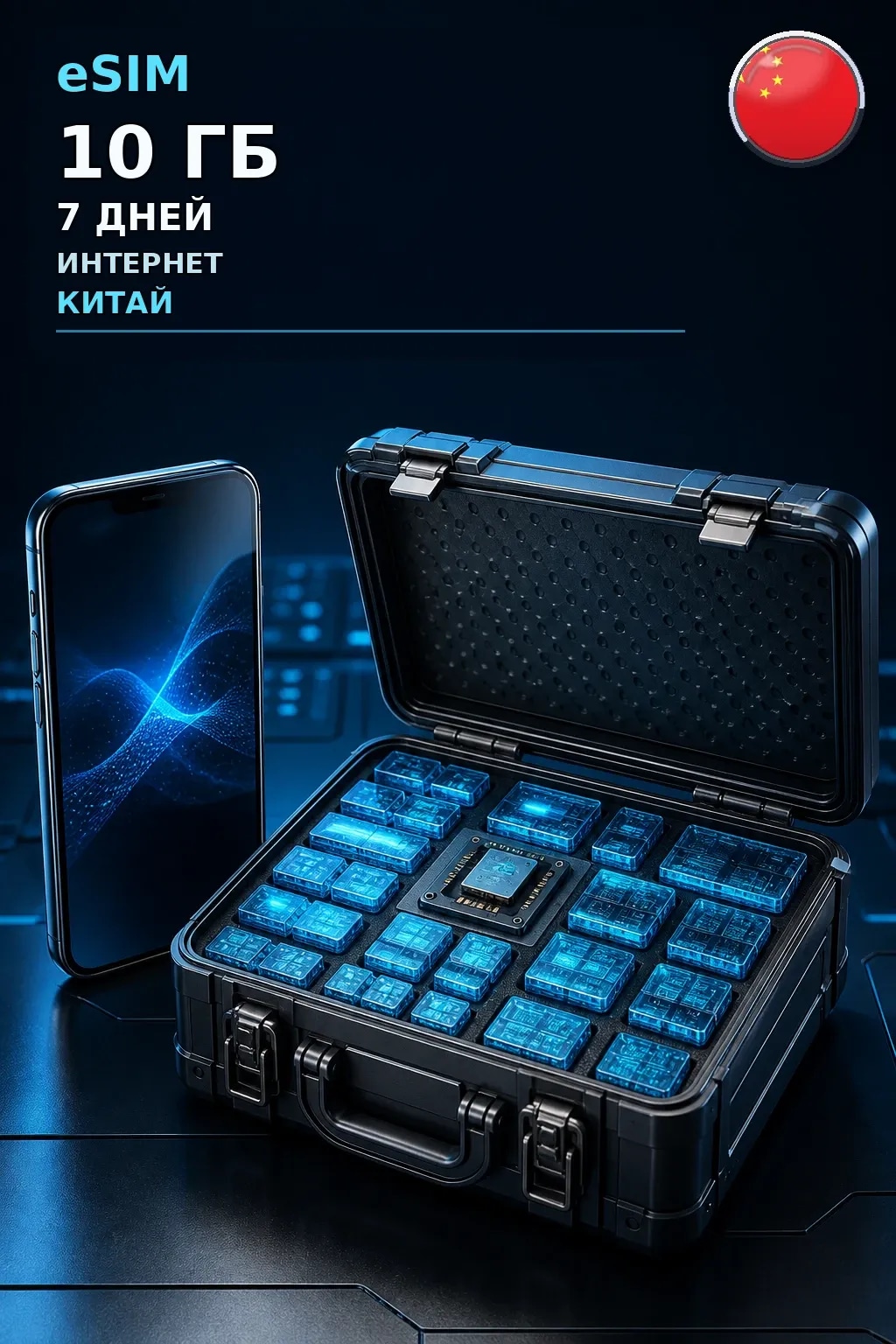 eSIM Китай — 10 ГБ, 7 дней — интернет