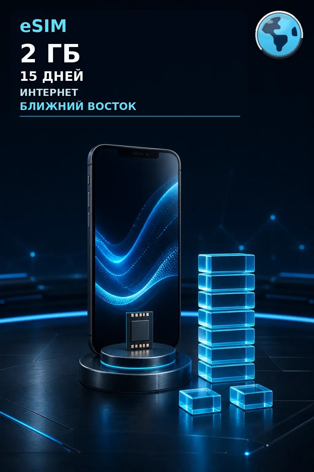 eSIM Ближний Восток — 2 ГБ, 15 дней — интернет