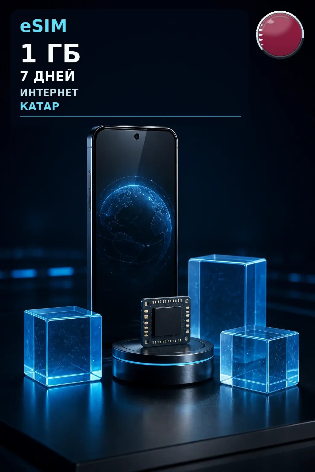 eSIM Катар — 1 ГБ, 7 дней — интернет