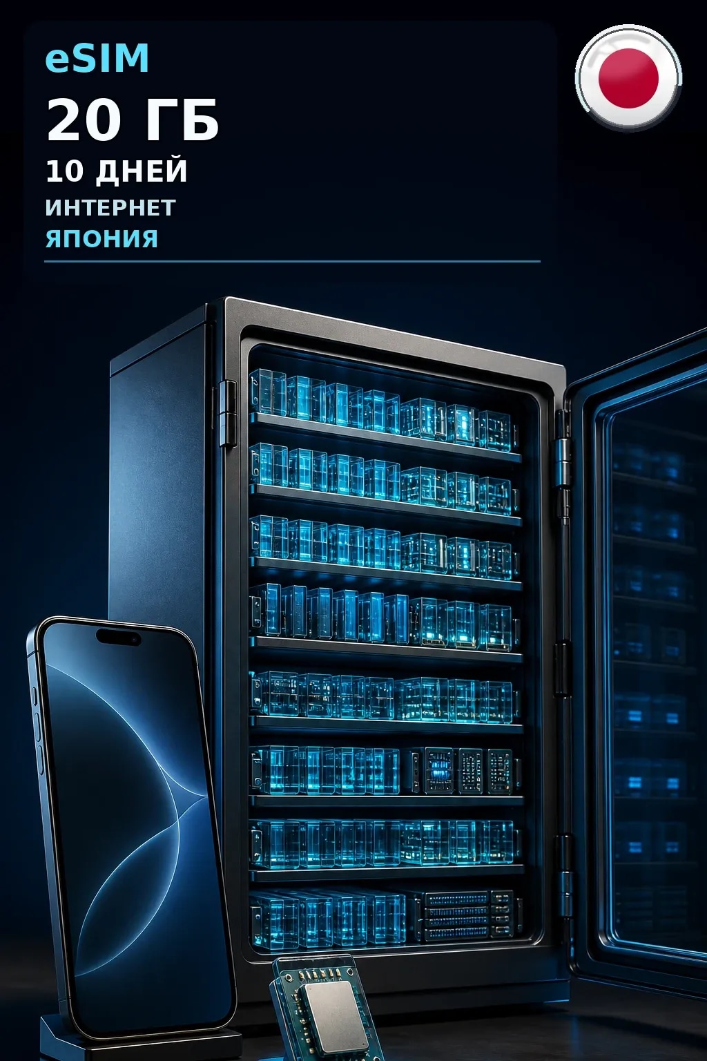 eSIM Япония — 20 ГБ, 10 дней — интернет