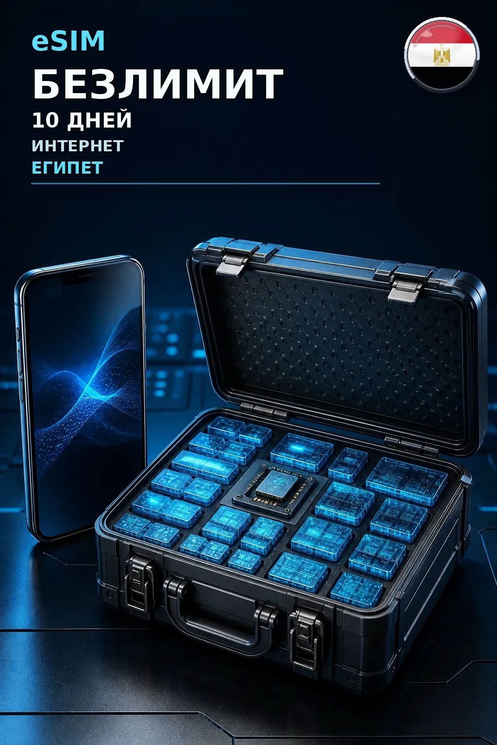 eSIM Египет — БЕЗЛИМИТ, 10 дней — интернет