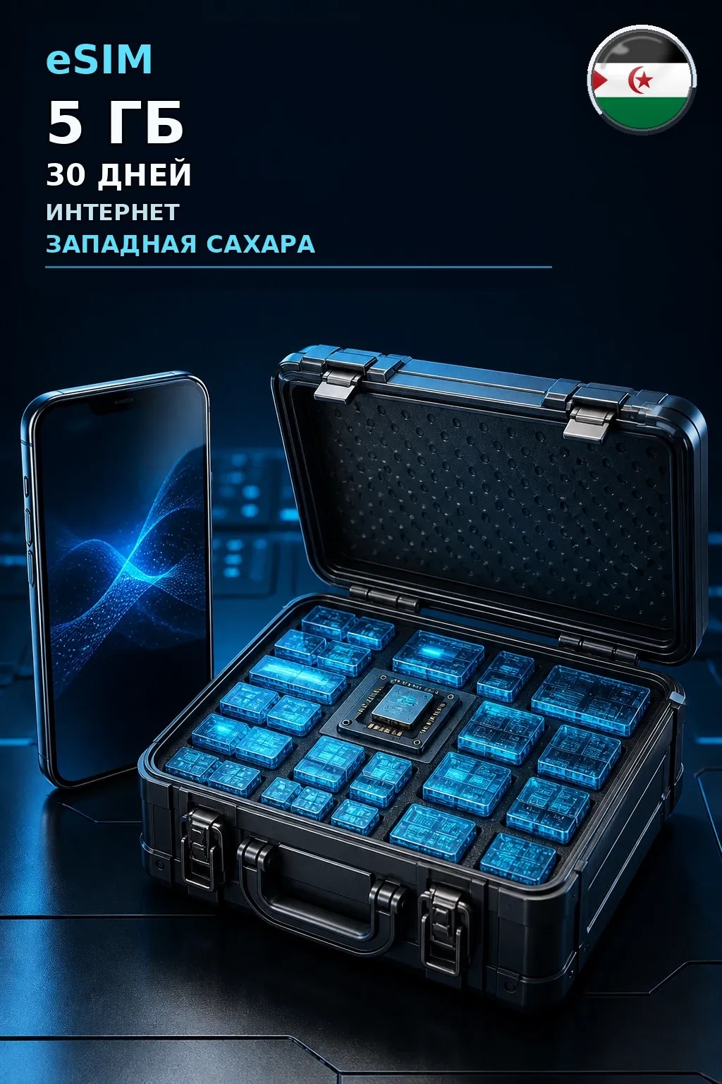 eSIM Западная Сахара — 5 ГБ, 30 дней — интернет