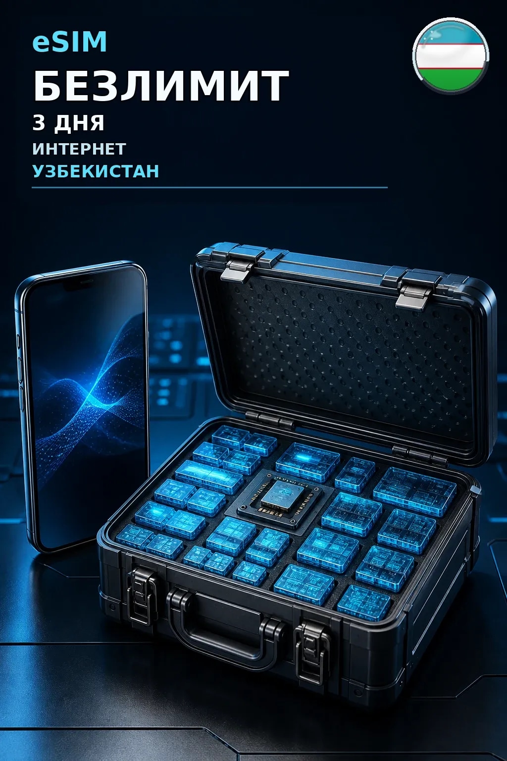 eSIM Узбекистан — БЕЗЛИМИТ, 3 дня — интернет