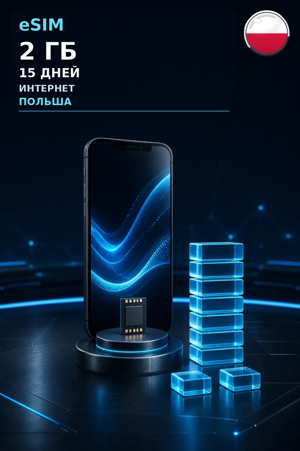 eSIM Польша — 2 ГБ, 15 дней — интернет